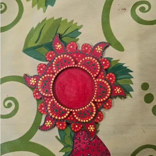 wooden candle holder